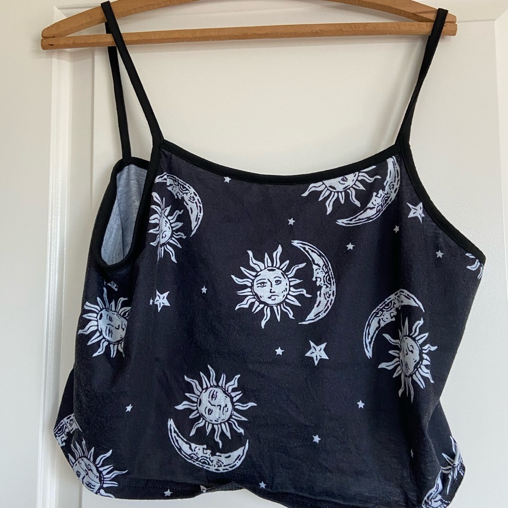 Plus sized Star and moon crop top